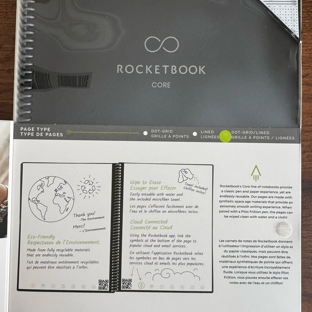 Rocketbook Core Smart Reusable Notebook - Black